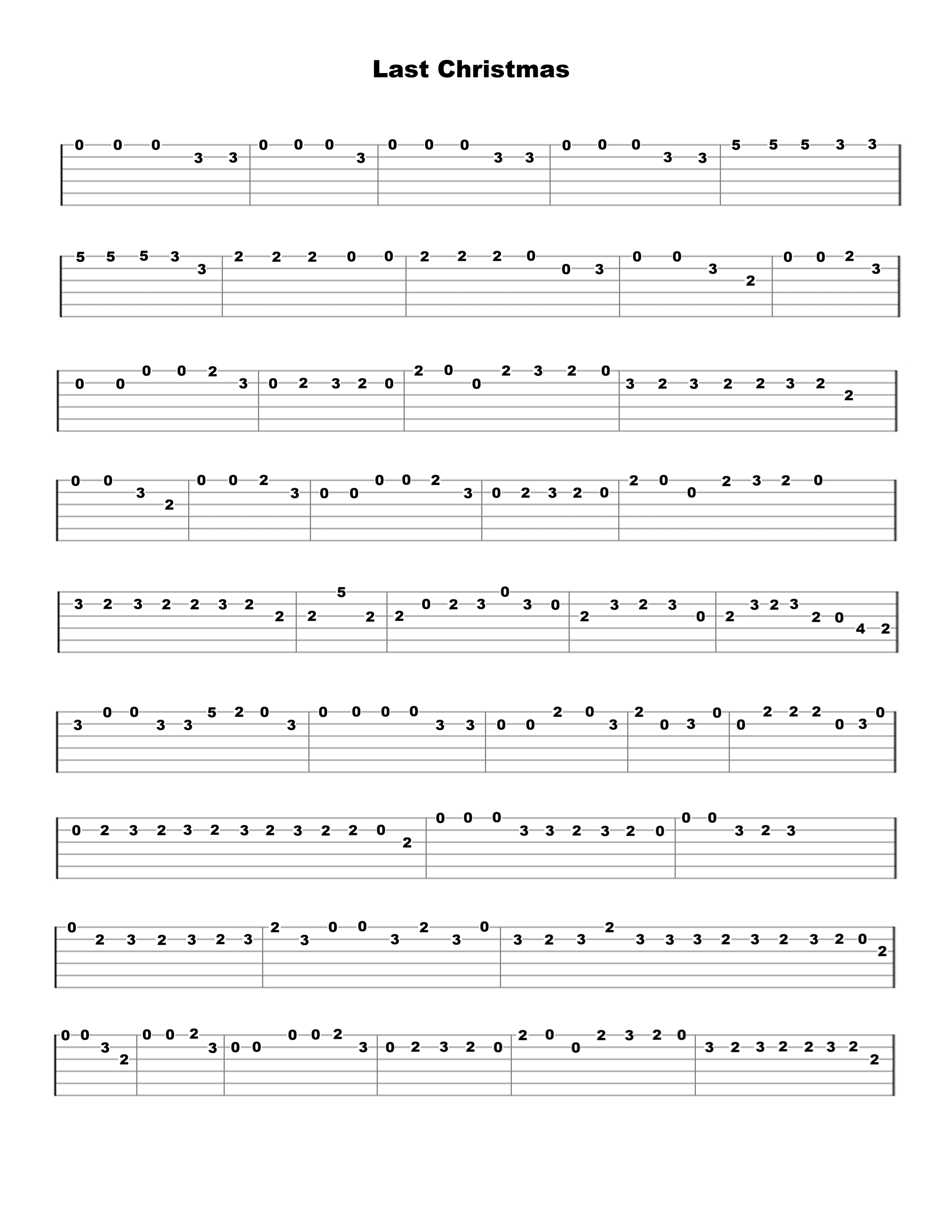 Last Christmas Guitar Tab - Verified Tabs For Guitar