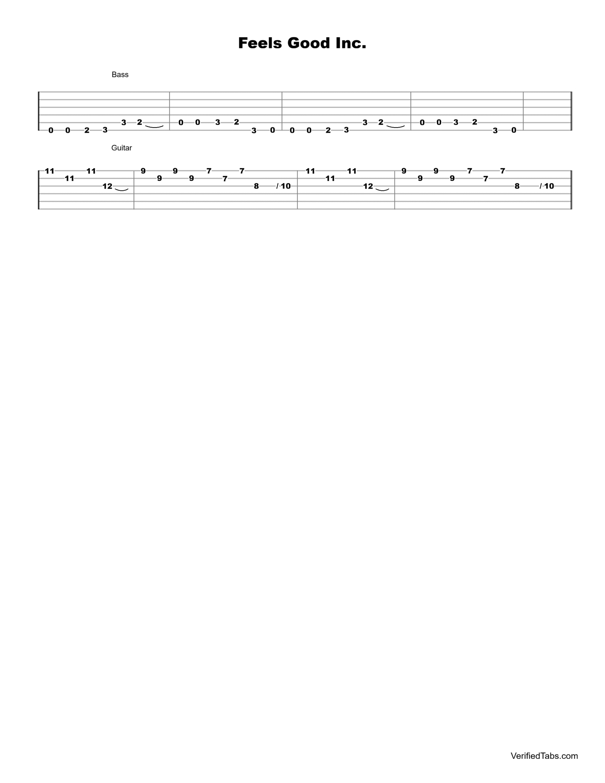 Feels Good Inc. Guitar Tabs