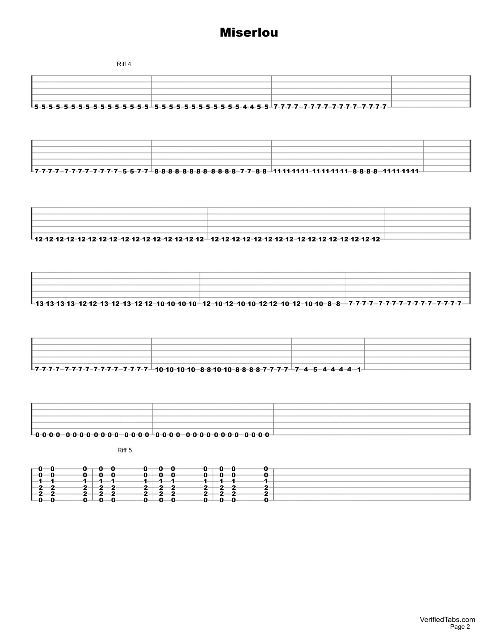 Miserlou Page 2 Guitar Tab - Verified Tabs For Guitar