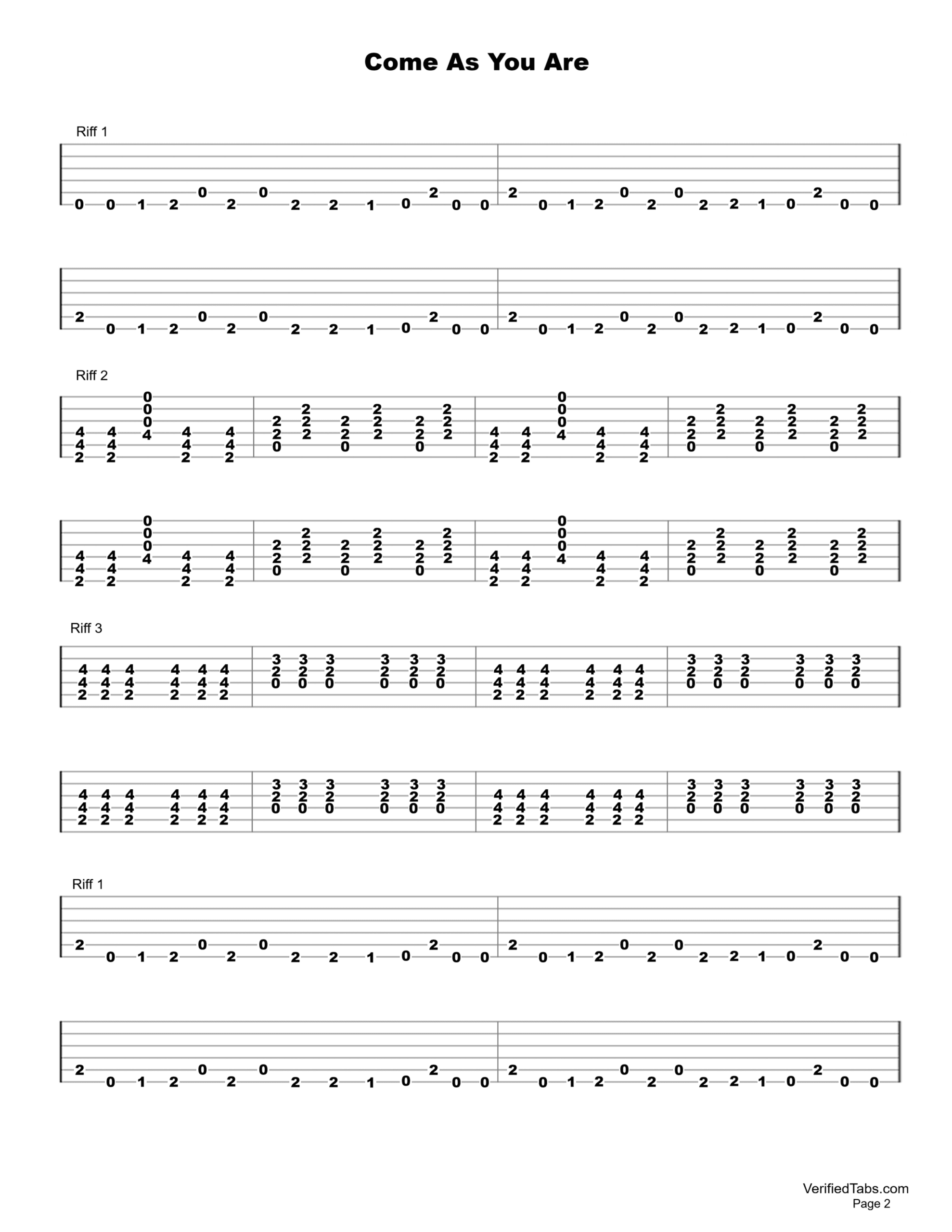 Come As You Are Page 2