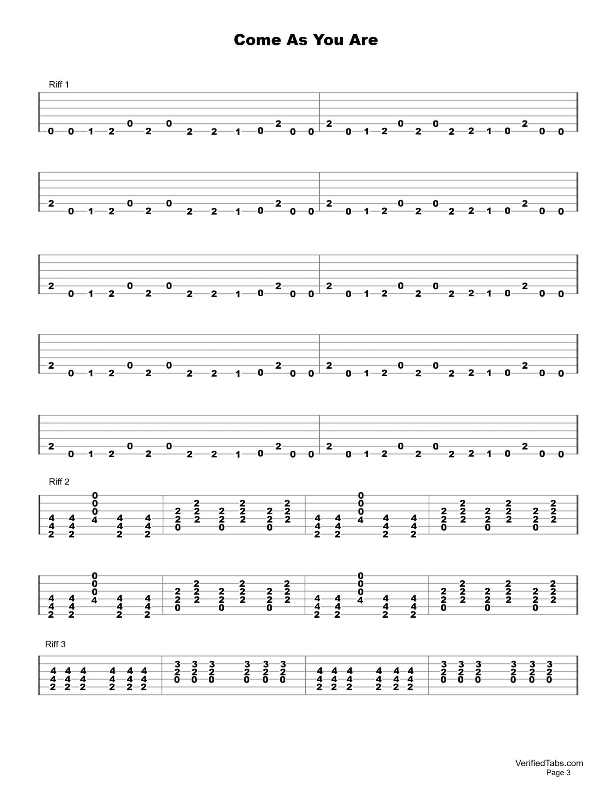 Come As You Are Page 3