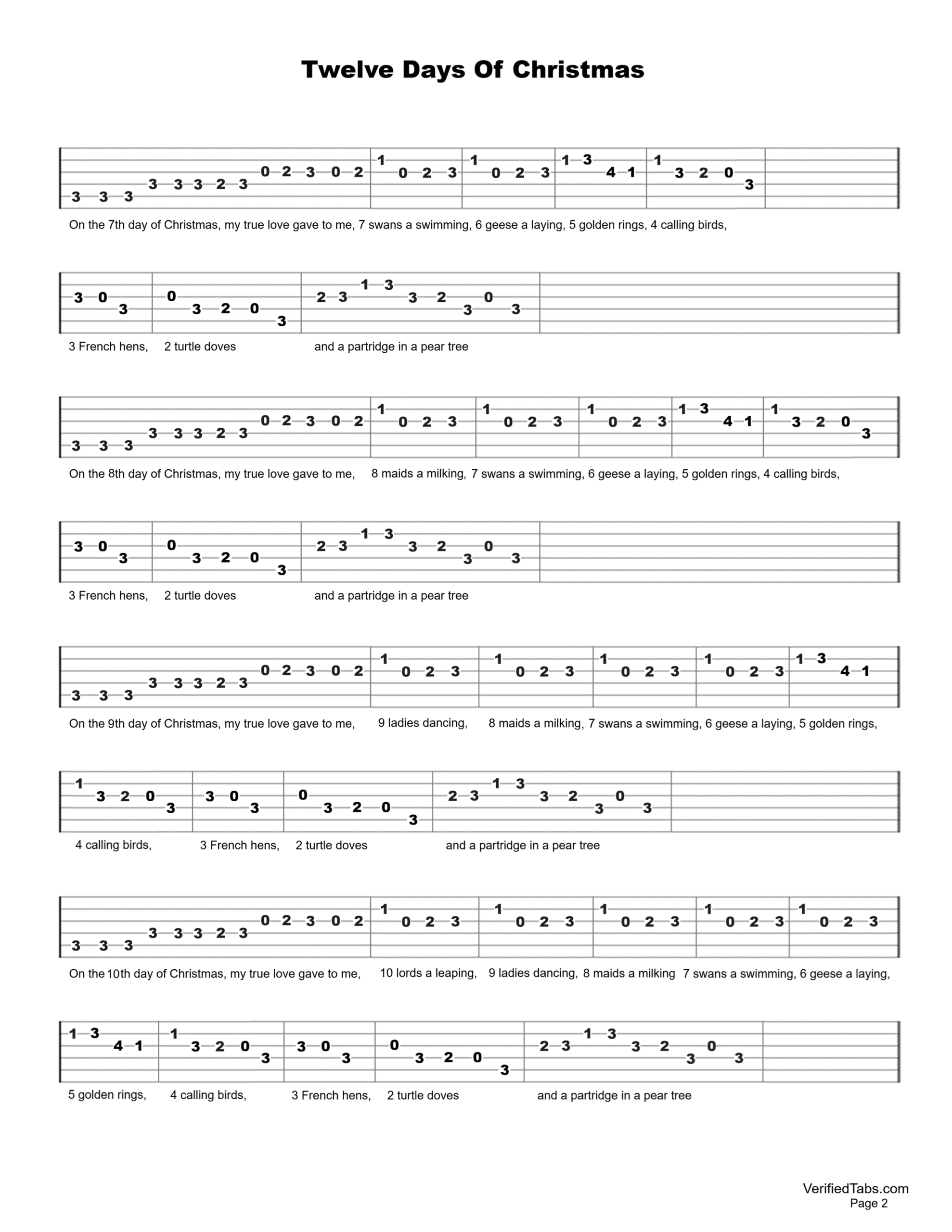 Twelve Days Of Christmas Page 2
