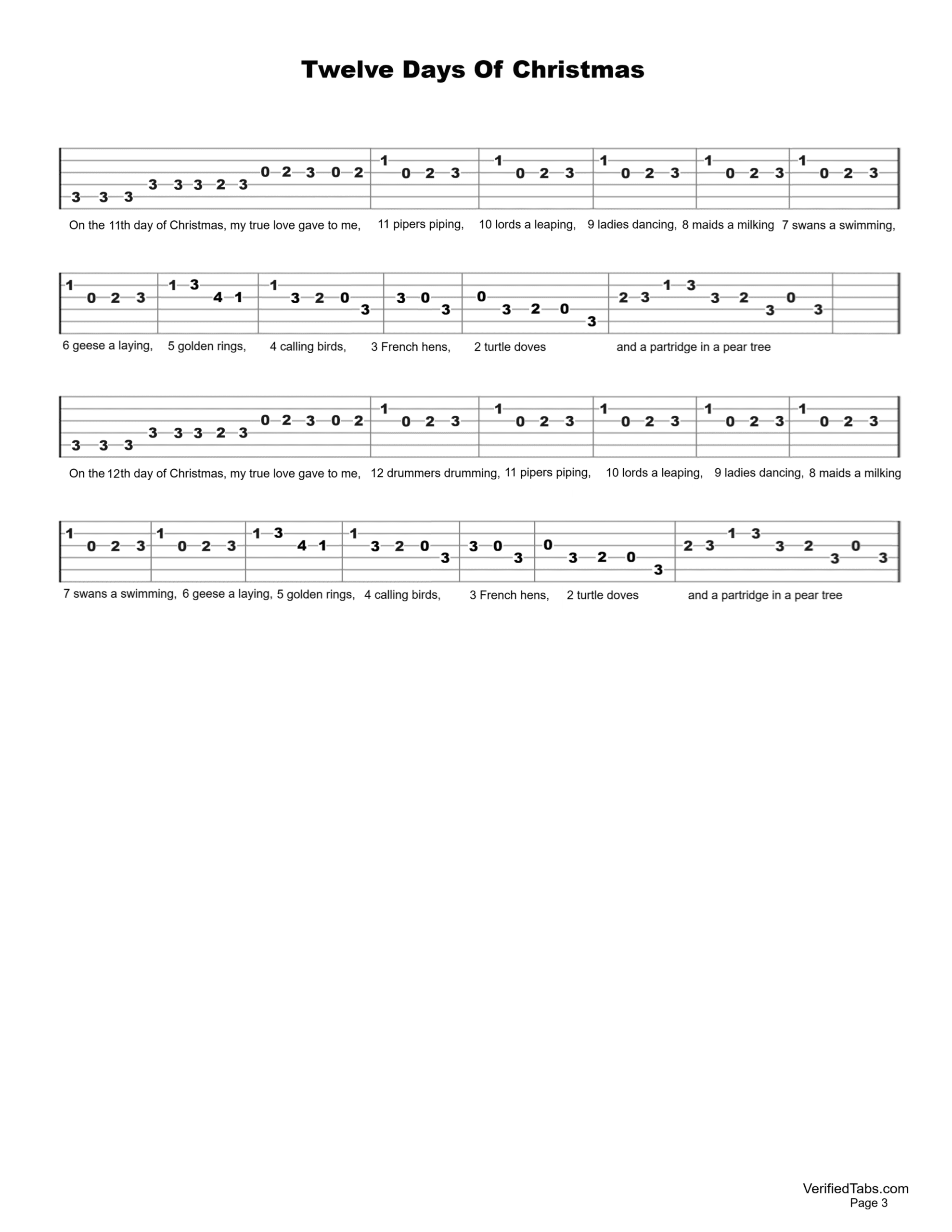 Twelve Days Of Christmas Page 3