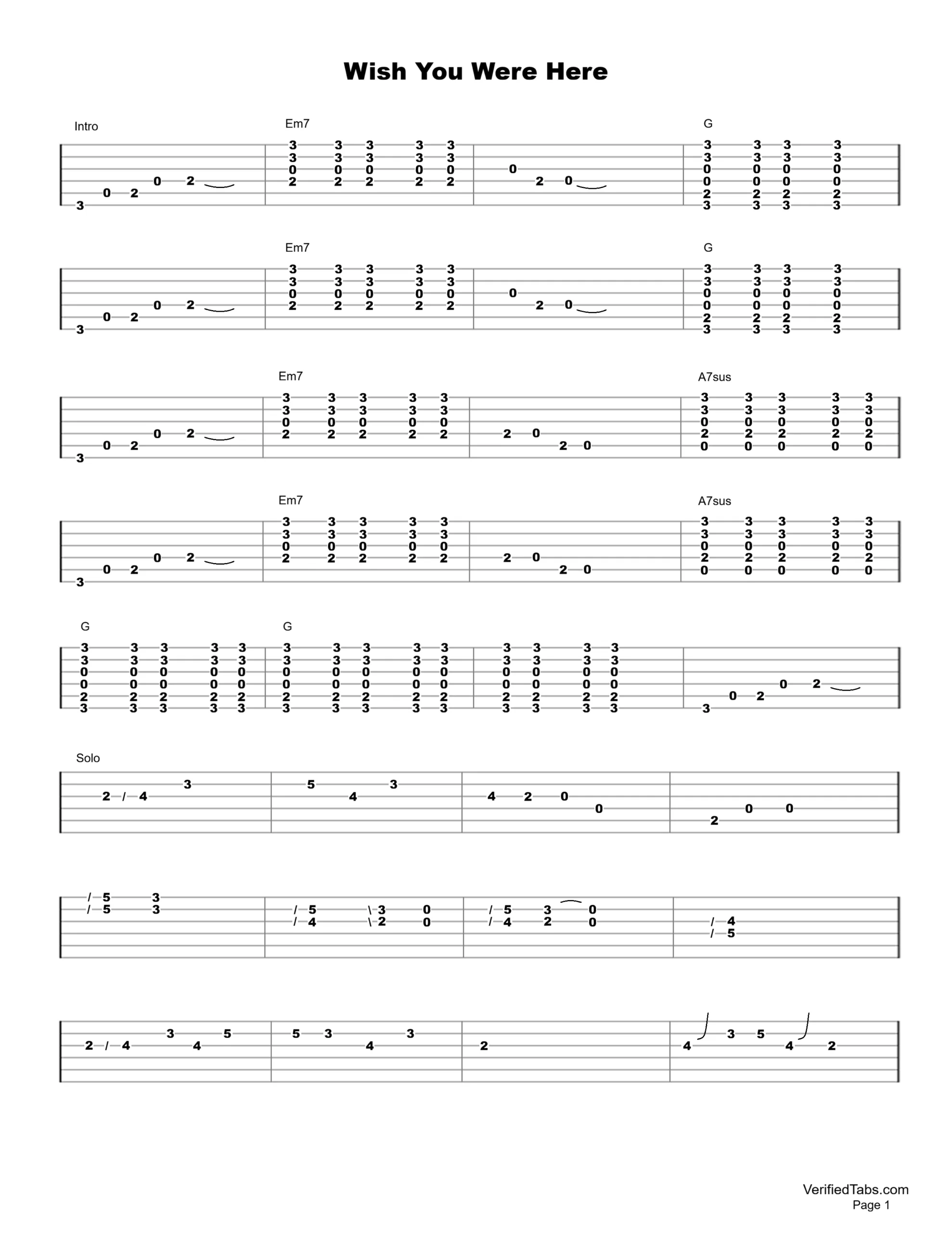 Wish You Were Here Page 1
