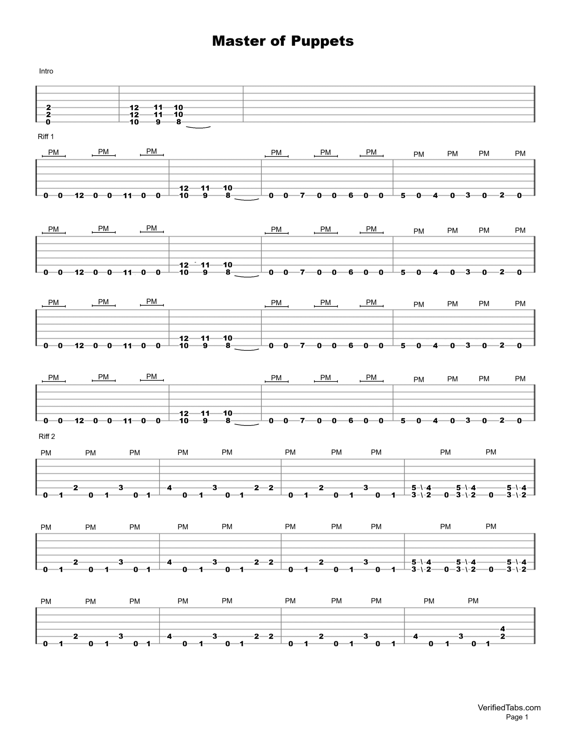 Master of Puppets P1