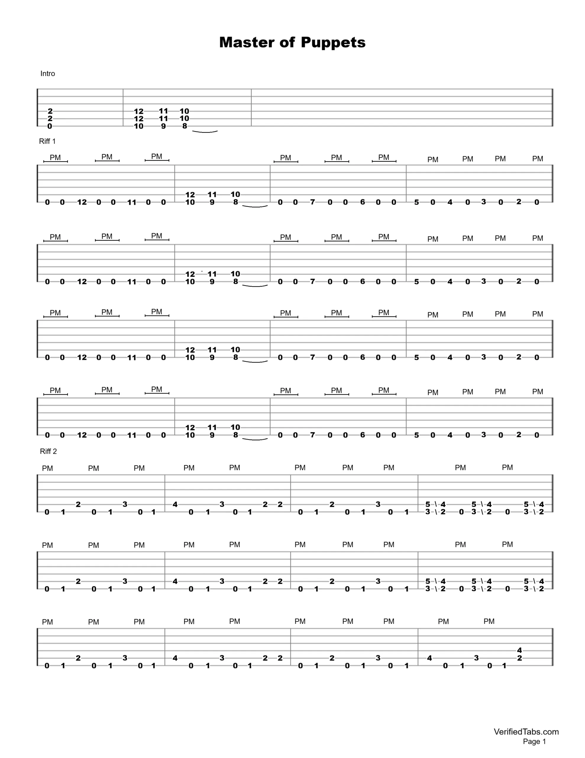 Master of Puppets P1