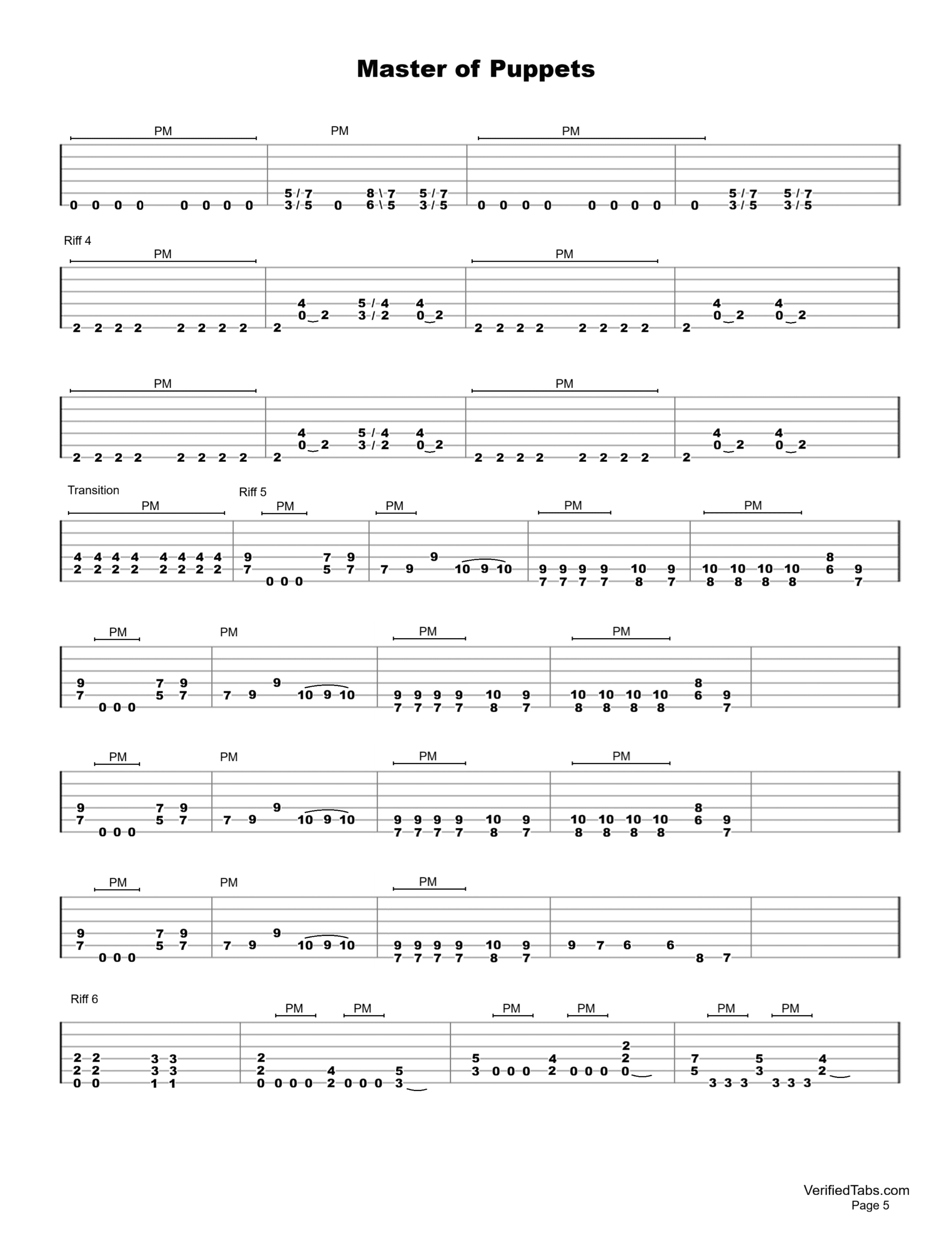 Master of Puppets P5